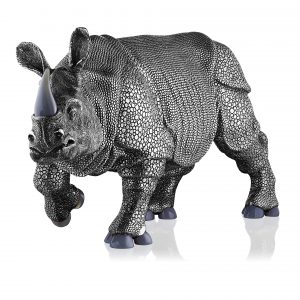 Серебреная фигура Носорог